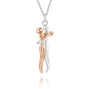 Couple Hugging Pendant Necklace Exquisite Lover Necklaces Jewelry Ornament for Valentine's Day Wedding Women Men Love Witness