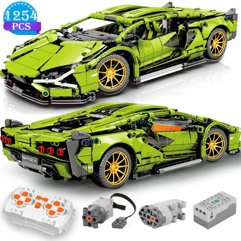 Tipo LEGO até 1314 pçs carro corrida controle remoto elétrico rc